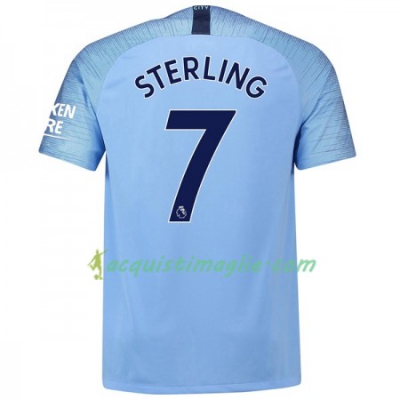 Divisa di Calcio Manchester City Sterling 7 Prima 2018/2019